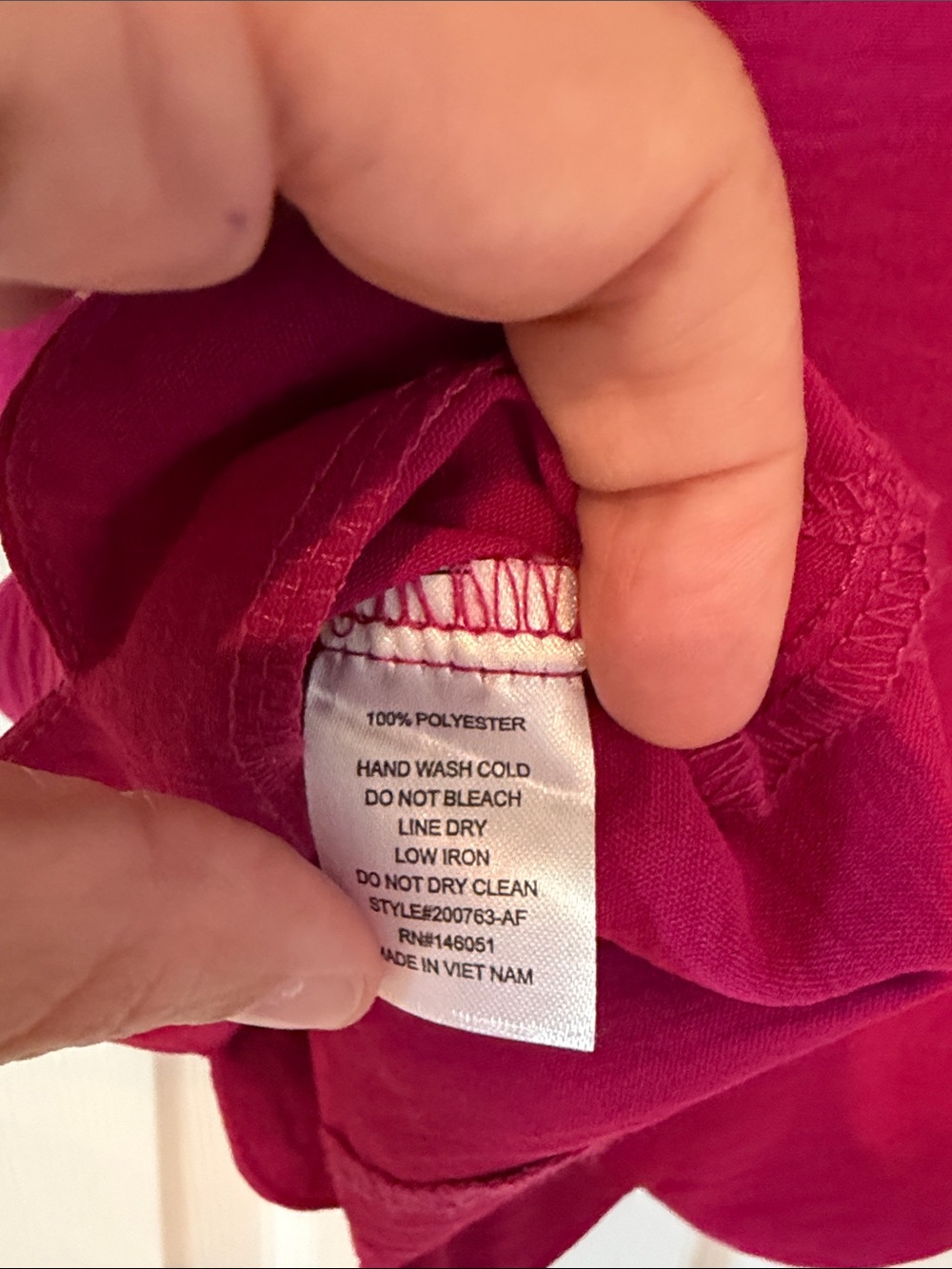 Scalloped Hem Sleeveless Tank Top - Magenta - Picture 5 of 5